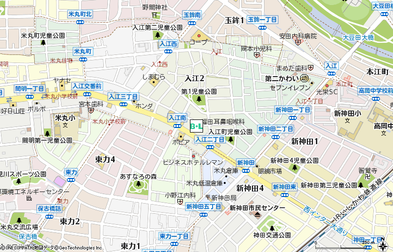 入江コンタクトレンズ付近の地図